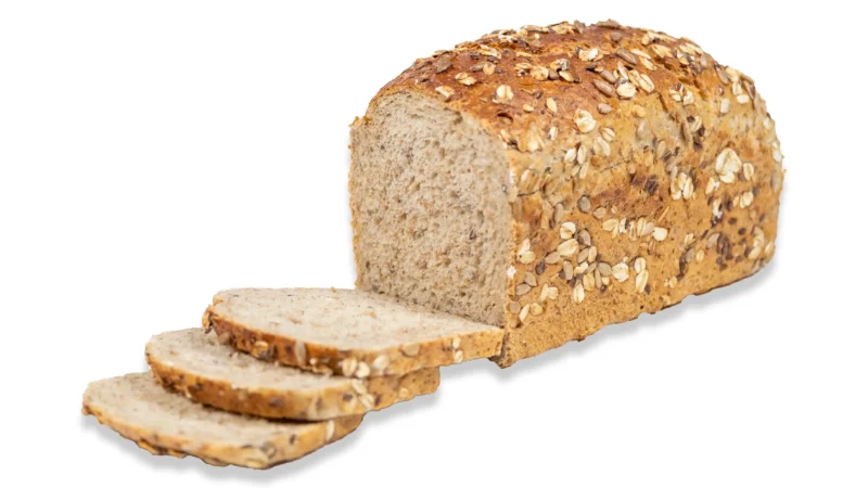 Chleb razowo-żytni - Chleb razowo-żytnio-pszenny na naturalnym zakwasie z dodatkiem ziaren słonecznika, siemienia lnianego i płatków owsianych