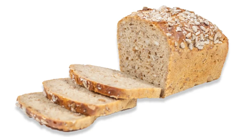 Chleb żytni 100% z ziarnami - Pieczywo żytnie wypiekane na naturalnym zakwasie z dodatkiem ziaren słonecznika, płatków owsianych, siemienia lnianego